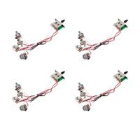 TYREE 4 x Vasi per Strat Chitarra Precable 1 Volume 2 Tonalites Controllo Interruttore A 5 Vie Pot 3-500 K