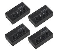 TYREE 4X EU Plug, Ha400 Ultra-compatto Amplificatore Cuffie Stereo con 4 Canali, Adattatore Audio e Adattatore Nero