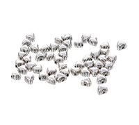 TYREE 50 pezzi argento tibetano a forma di cuore perline distanziali in metallo 6 mm -