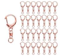 TYREE 50 pezzi in rosa, a molla con catena e anelli di salto, pezzi fai da te per fibbia di sospensione artigianale