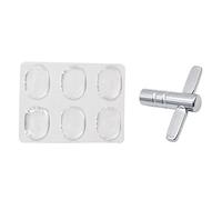 TYREE 6 confezioni di adesivi silenziosi in gel di silicone della batteria con un pacchetto di chiave Gel Gel Damper 6 pack con un pacchetto di cancelleria per rottura chiara della batteria