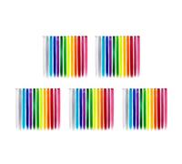 TYREE 65 Pezzi Colorati Evidentemente Clip Colorata nelle Estensioni dei Capelli 55 cm Posticci Sintetici Dritti, Arcobaleno