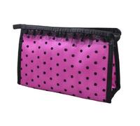 TYREE con chiusura a zip Fucsia Dots Nero Pizzo borsa per il trucco per rossetto Profumo