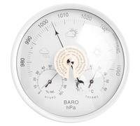 TYREE Igrometro interno digitale 3 in 1 arazzo da parete termometro meteo barometro decorazione domestica 132 mm uso per un ambiente diverso (bianco, misura unica)