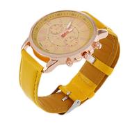 TYREE Orologio al quarzo con quadrante a sei pin e numeri romani giallo