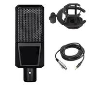 TYREE Set di Microfoni a Condensatore Studio Professionale D241 con Supporto per Microfono per la Diffusione Di Record