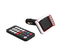 TYREE Trasmettitore FM SD MMC MP3/MP4 a distanza 1.8" LCD bianco/rosso + telecomando