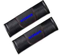 TYREEDE 2 Pezzi Cintura di Sicurezza Copertura Auto, per Suzuki Vitara Protezione Cintura in Fibra di Carbonio Traspirante Seats Belt Padding Covers