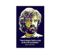 Tyrion Lannister Poster con citazioni motivazionali di Peter Dinklage, 1 poster su tela, decorazione artistica da parete per soggiorno e camera da letto, 40 x 60 cm