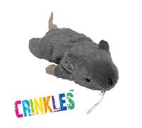 Tyrol - Peluche a Forma di Topo Gigante per Gatto - Gioco Con Carta Crespa ed Erba Gatta - Aiuta Lo Sviluppo Fisico e Mentale - Dimensione 20 cm - 1 Unità