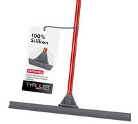 Tyroler Bright Tools Floor Cleaner Squeegee Extra-Wide 60 Cm, 100% Silicone, New Aluminum Anti-Rust 4 Parts Handle - Dries Flat & Curved Surfaces- Best for Washing,Drying,Bathroom,Wet Room,Floor