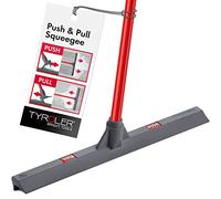 Tyroler Spingere e Tirare Tira Acqua Pavimenti esterni da 44 cm | | Testa in Silicone 100% | Manico Antiruggine da 140 cm Tiraacqua pavimenti Esterni per Doccia, Bagno, Garage e Terrazza