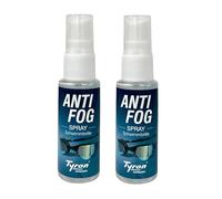 Tyron Spray antiappannamento, Spray antiappannamento, Adatto per occhialini da Nuoto e da Immersione, agisce in Modo rapido ed Efficace, capacità 30 ml, Set da 2