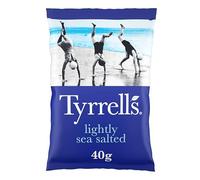 Tyrrells, Chips Lightly Salted, Patatine Leggermente Salate, Busta da 40 g | Ideali come Snack per Merende, Aperitivi, Antipasti o Feste, Senza Coloranti e Senza Glutine