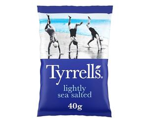 Tyrrells, Chips Lightly Salted, Patatine Leggermente Salate, Ideali come Snack per Merende, Aperitivi, Antipasti o Feste, Senza Coloranti e Senza Glutine, Busta da 40 g