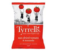 Tyrrells, Chips Tomato, Patatine al Pomodoro e Mozzarella, Ideali come Snack per Merende, Aperitivi, Antipasti o Feste, Senza Coloranti, Senza Glutine, Busta da 150 g
