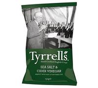 Tyrrells Mano Cotte Patatine Inglesi - Mare Sale E Aceto Di Sidro (150g) (Confezione da 6)