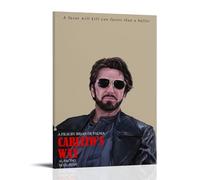 TYRWRHURWEY Carlito's Way - 2 poster decorativi da parete su tela, stile vintage, per soggiorno e camera da letto, 50 x 75 cm, con cornice