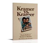 TYRWRHURWEY Poster artistico da parete con immagine di Kramer Vs Kramer, stampa artistica da parete estetica vintage, poster decorativo per soggiorno, camera da letto, 40 x 60 cm, con cornice