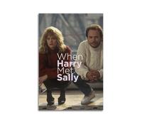 TYRWRHURWEY Poster artistico da parete su tela con scritta "When Harry Met Sally, poster decorativo per soggiorno, camera da letto, 20 x 30 cm, senza cornice, stile