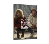 TYRWRHURWEY Poster artistico da parete su tela con scritta "When Harry Met Sally, poster decorativo per soggiorno e camera da letto", 50 x 75 cm, con cornice