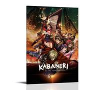 TYRWRHURWEY Stampa artistica da parete su tela, motivo: Kabaneri of The Iron Fortress, stile vintage, decorazione artistica da parete per soggiorno e camera da letto, 1 poster, 50 x 75 cm, con cornice