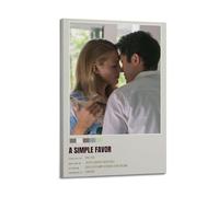 TYRWRHURWEY Un poster artistico da parete con stampa del film "A Simple Favor", stampa artistica da parete su tela, stile vintage, decorazione per soggiorno, camera da letto, 40 x 60 cm, con cornice