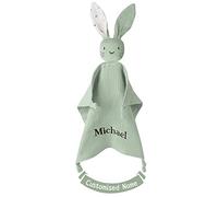 TYRY.HU Doudou Neonato Portaciuccio con Nome Coperta di Sicurezza Fatto con Tessuto Morbido per Bambino Regali per Ragazzi e Ragazze(Verde)