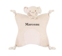 TYRY.HU Doudou Neonato Portaciuccio con Nome Coperta di Sicurezza Fatto con Tessuto Morbido per Bambino Regali per Ragazzi e Ragazze(Sonaglio Elefanti)