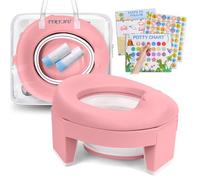 TYRY.HU Vasino Bambini Riduttore WC con Borsa Cuscino Morbido EVA Portatile da Viaggio 2 Anni 3 in 1 Pieghevole Interno Esterno Toilette Sedile del Water Addestramento,per l'Educazione al Vasino