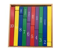 tysdyzgs Bastoncini decimali Colorati Montessori, 1-10 schede corrispondenti in Inglese Matematica Insegnamento AIDS Giochi e Giocattoli