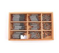 tysdyzgs Bastoncini di Perline Colorate Montessori, Giocattoli educativi per Bambini con riconoscimento del Colore per l'interazione Genitore-Figlio,Grigio