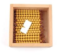 tysdyzgs Bastoncini di Perline Colorate Montessori, Giocattoli educativi per Bambini con riconoscimento del Colore per l'interazione Genitore-Figlio,d'oro