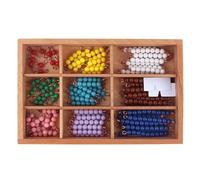 tysdyzgs Bastoncini di Perline d'oro Montessori, Giocattoli educativi di coordinazione Occhio-Mano per l'educazione precoce,Colorato