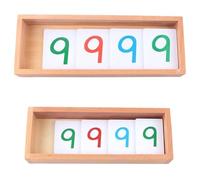 tysdyzgs Carte Montessori in Legno 1-9000, Carte di Aiuto didattico per la Matematica per Il riconoscimento dei Colori dei Bambini Giocattoli e Regali,PVC