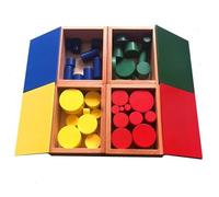 tysdyzgs Cilindri Colorati Montessori, Didattica della cognizione sensoriale dei Bambini Aiuti alla percezione visiva Riconoscimento del Colore