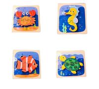 tysdyzgs Montessori Animal Clasp Puzzles, Riconoscimento del Colore Educazione Precoce Vita Quotidiana Insegnamento AIDS,Marine Life