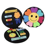 tysdyzgs Montessori Elephant Clothing Bag, riconoscimento del Colore per Bambini vestirsi Formazione educazione precoce,Flowers