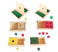 tysdyzgs Montessori Input Box Set, Coordinazione Occhio-Mano Didattica in Legno AIDS Riconoscimento del Colore Soggiorno