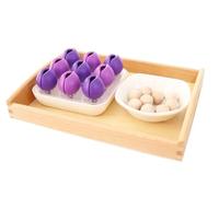 tysdyzgs Montessori Palla Arancione A Due Dita, Aiuto Didattico Vita Quotidiana Giocattolo di Coordinazione Occhio-Mano per Bambini,Viola