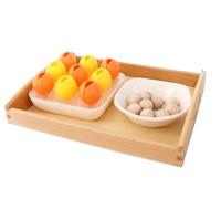 tysdyzgs Montessori Palla Farcita A Due Dita (Arancione), Coordinazione Occhio-Mano Vita Quotidiana Giocattolo per Bambini Regalo,Arancia