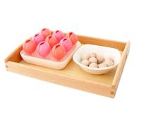 tysdyzgs Montessori Palla Farcita A Due Dita (Arancione), Coordinazione Occhio-Mano Vita Quotidiana Giocattolo per Bambini Regalo,Rosa