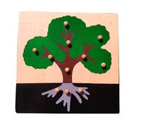tysdyzgs Montessori Piccolo Compensato Floreale, Educazione Precoce Sensoriale Insegnamento Cognitivo AIDS E Giochi Puzzle,Trees
