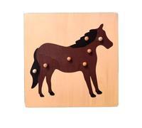 tysdyzgs Montessori Piccolo Compensato Floreale, Educazione Precoce Sensoriale Insegnamento Cognitivo AIDS E Giochi Puzzle,Horses