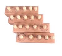tysdyzgs Montessori Socket Cylinder, Gioco di Giocattoli matematici per l'educazione in età prescolare Cognitive Sensory Building Block,Bianca