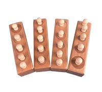 tysdyzgs Montessori Socket Cylinder, Gioco di Giocattoli matematici per l'educazione in età prescolare Cognitive Sensory Building Block,Marrone