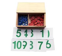 tysdyzgs Numeri E Fiches Montessori, Matematica Infantile Riconoscimento Insegnamento AIDS per la capacità di Conteggio,Blu