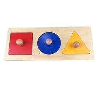 tysdyzgs Pannelli Geometrici Montessori, Puzzle in Legno per Bambini Riconoscimento dei Colori Interazione Genitore-Figlio