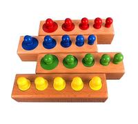 tysdyzgs Prese cilindriche Montessori, Insegnamento Cognitivo Sensoriale, AIDS, Educazione Precoce E Giocattoli di Intelligenza,Colorato