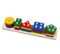 tysdyzgs Set di colonne Geometriche Colorate Montessori, Giocattoli educativi ed educativi per Bambini